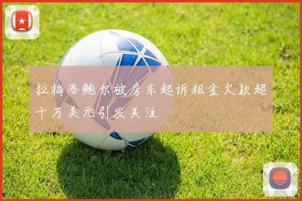 拉梅洛鲍尔被房东起诉租金欠款超十万美元引发关注