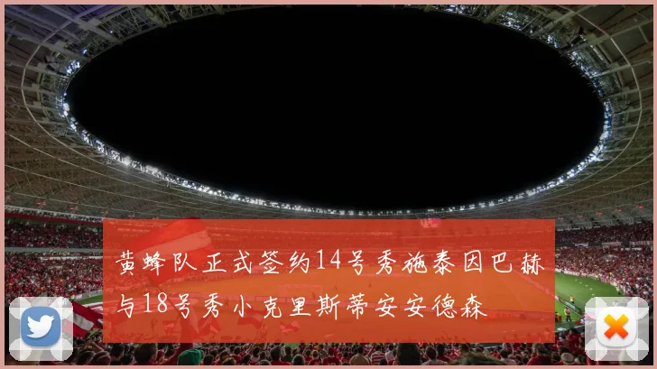 黄蜂队正式签约14号秀施泰因巴赫与18号秀小克里斯蒂安安德森